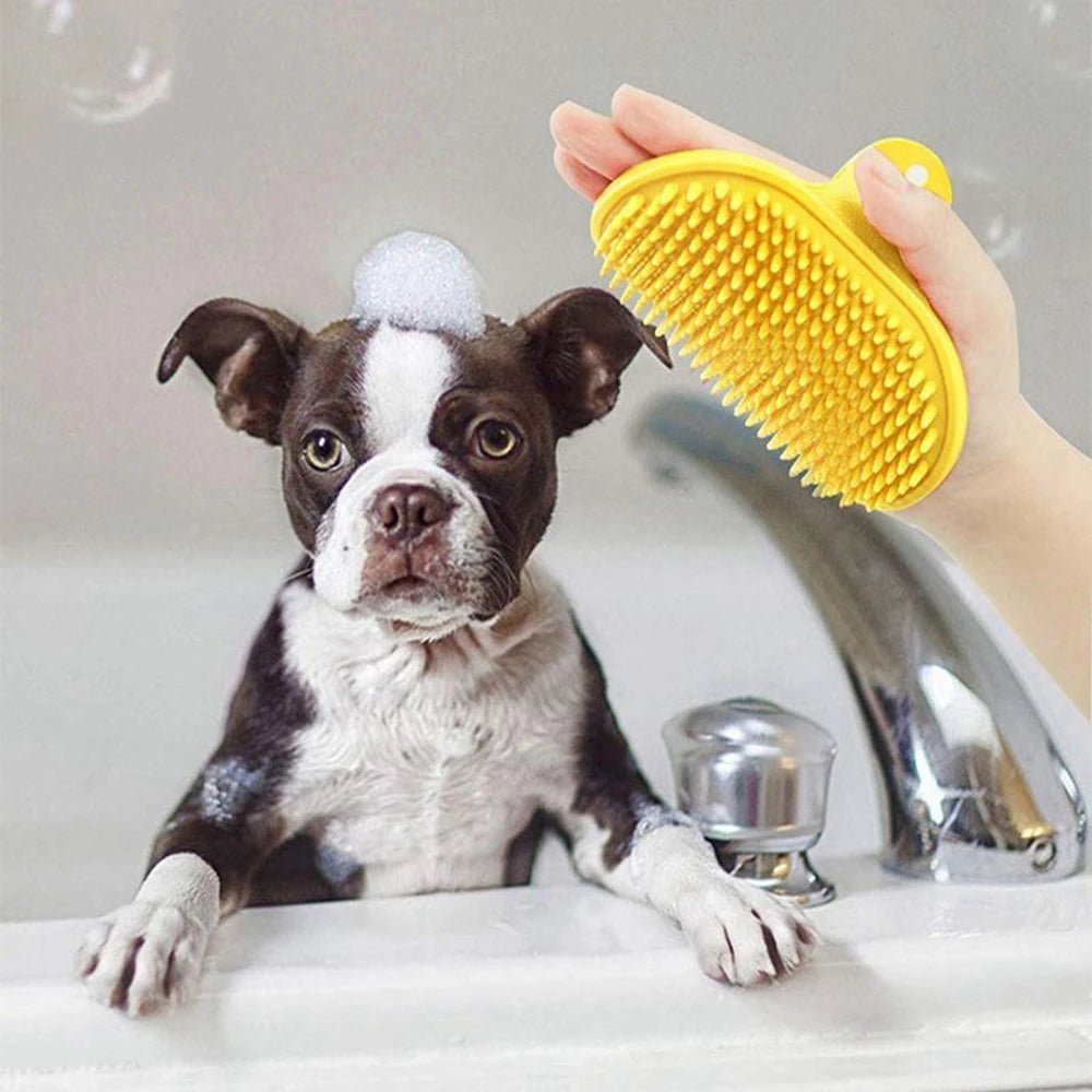 Brosse de nettoyage et massage - Chien PrĂ©cieux